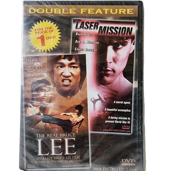 The Real Bruce Lee / Laser Mission Movie DVD Double Feature Martial Arts Kung Fu - Picture 1 of 2